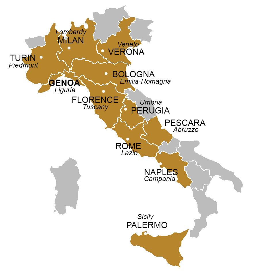 map italy cities