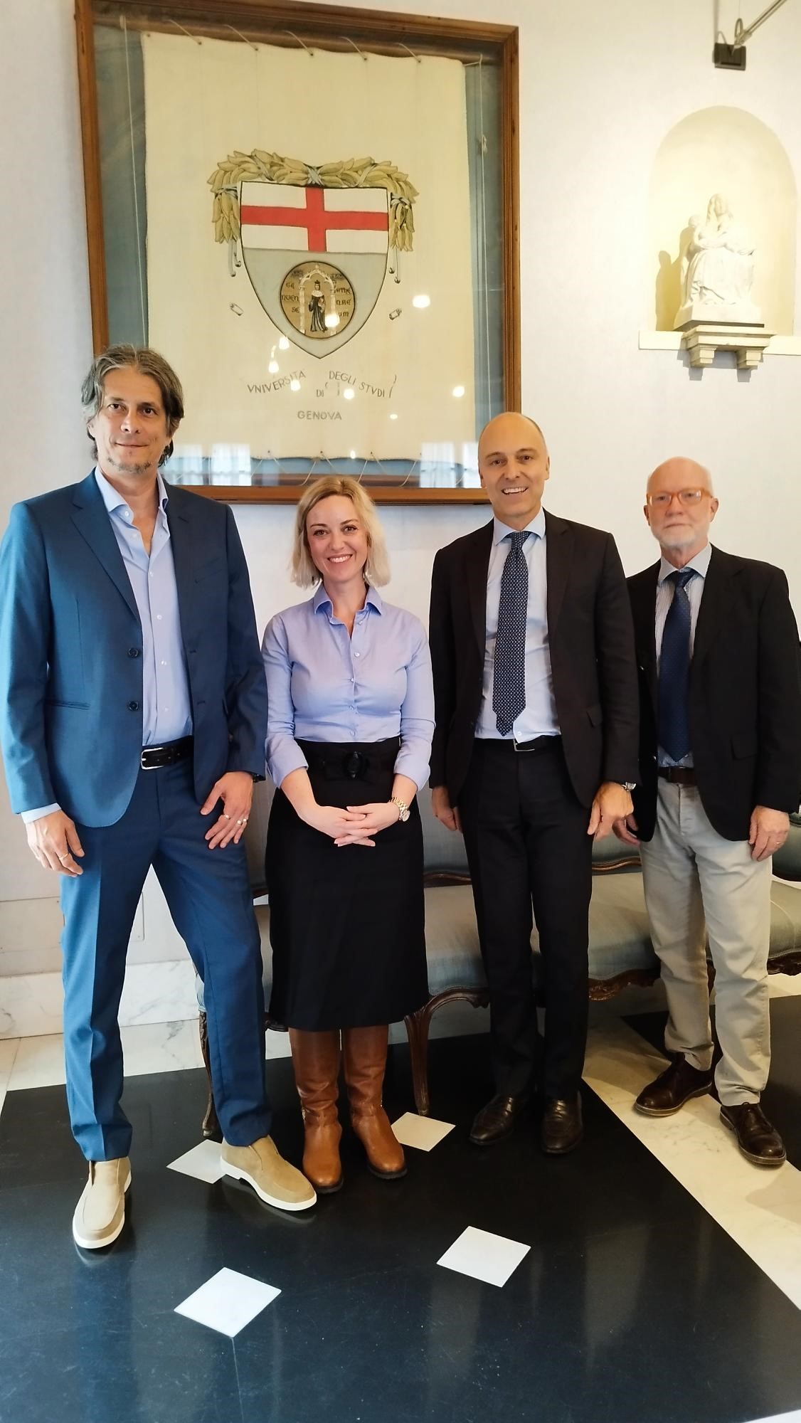 Rettore, Prof. Federico Delfino and the Program Managers in 2024